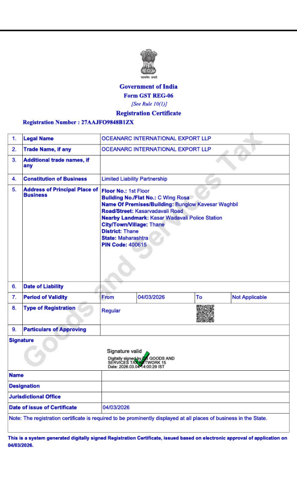 GST Certificate